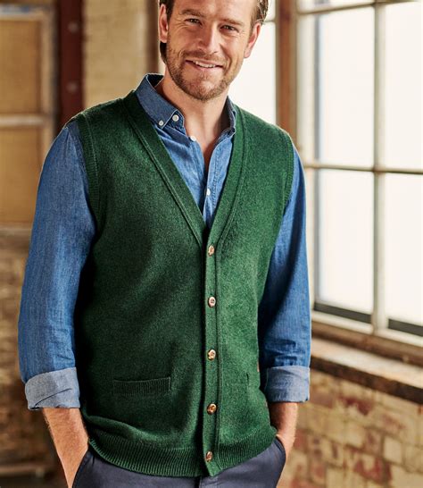 knitted waistcoat for men.